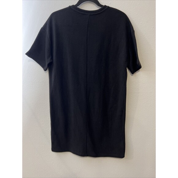 Zara Trafaluc‎ Dress S Womens Black Floral Mini Shift Short Sleeve Sweater NWT - Picture 10 of 13